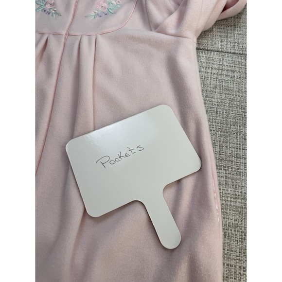Lord & Taylor Pink Embroidered Robe - Picture 12 of 14